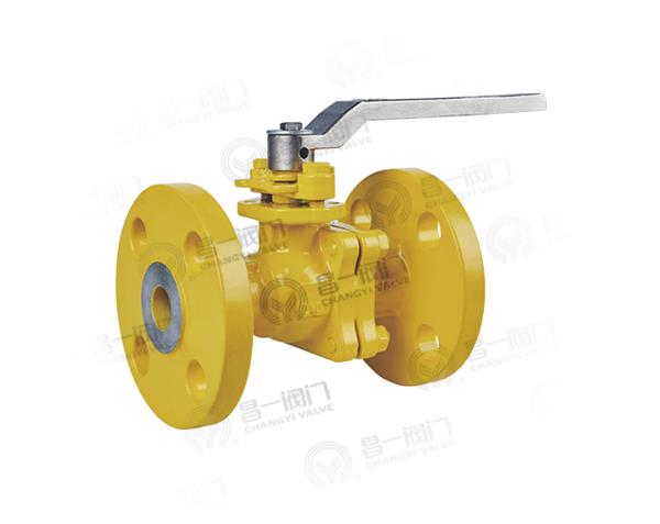 C217二片式美標(biāo)低平臺法蘭球閥